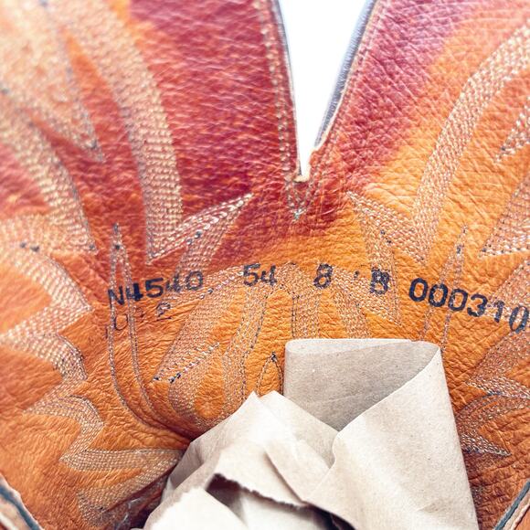 Lucchese Savannah N4540 Women’s 8 Tan Leather Snip Toe Western Cowgirl Boots - Picture 10 of 11